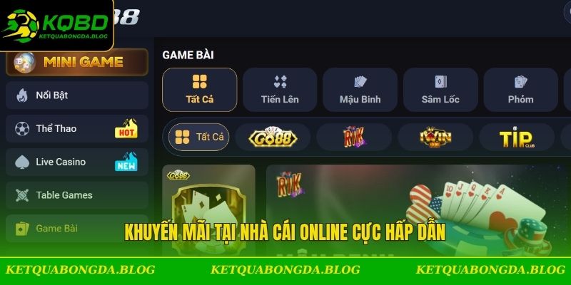 Khuyến mãi tại nhà cái online cực hấp dẫn